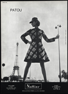 Jean Patou 1967 Nattier, Photo Peter Knapp, Eiffel Tower