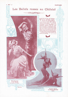 Karsavina & Nijinski 1911 Le Spectre de la Rose, Horlich & Molodzoff Fokina Nijinska Goucherowska Russian Ballets