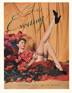 Bas Exciting (Stockings) 1952 Flowers