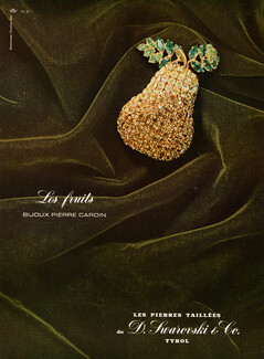 Swarovski & Co. (Jewels) 1962 Les Fruits, Poire, Bijoux Pierre Cardin
