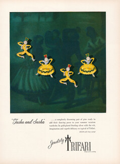Trifari (Jewels) 1947 Tasha and Sasha Dancing Pins