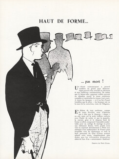 René Gruau 1953 Chapeau Haut de Forme, Top Hat