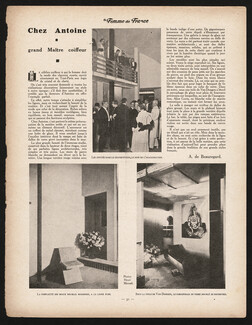 Chez Antoine 1931 Dans le grand studio, Sarcophage de verre, Photos Henri Manuel