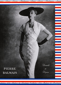 Pierre Balmain 1954 Dognin, Model Marie-Thérèse Pouch