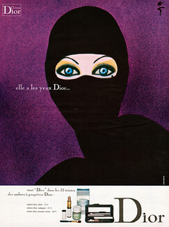 Christian Dior (Cosmetics) 1971 Elle a les yeux Dior... Eye Make-up, Gruau