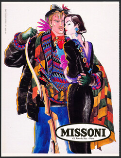 Missoni 1983 Antonio Lopez, Archer, Fashion Illustration