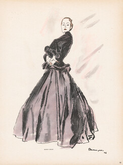 Maggy Rouff 1946 Evening Gown, Pierre Mourgue