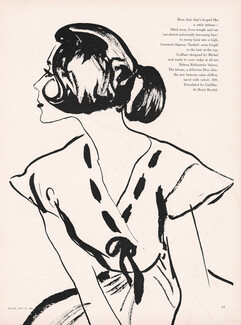 The Blouse 1956 "a delicious Dior idea", Hairstyle Michel at Helena Rubinstein