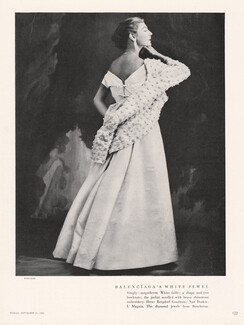 Balenciaga 1953 Diamond Jewels from Boucheron, Evening Gown, Photo Rawlings
