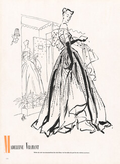 Madeleine Vramant 1948 Fernando Bosc Evening Gown