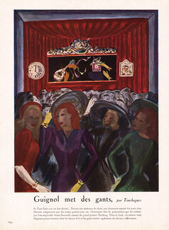 Guignol met des gants, 1946 - Touchagues, Hermès (Gloves), Annie Beaumel & Douking