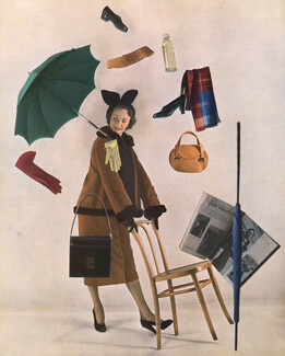 N'importe quoi n'est pas Paris, 1949 - Robert Piguet, Hermès (Handbag), Védrenne, Cuvreau (Belt), Nina Ricci Fashion Goods