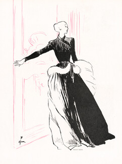 Maggy Rouff 1946 René Gruau, Evening Gown