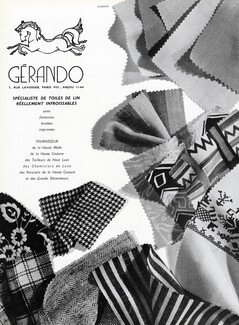 Gérando (Fabric) 1952 Spécialiste de Toiles de lin