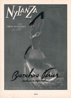 Bianchini Férier 1953 Nylanza pour lingerie, Georges Berthier