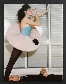 Jeux d'Esprit Haute Couture, 1981 - Photos Guy Bourdin, Robe Bustier Pierre Cardin, 10 pages