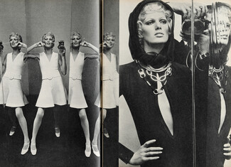 Photos Helmut Newton, Mirrors, Fashion Photography, Yves Saint Laurent, Pierre Cardin..., 14 pages