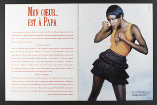 Mon coeur... est à Papa, 1989 - Naomi Campbell, Azzedine Alaïa, Photos Peter Lindbergh, 6 pages
