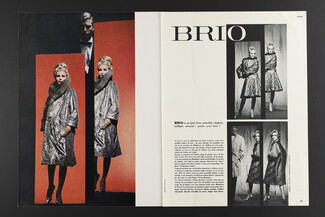 Brio, 1961 - Photos Helmut Newton, Jean Dessès, Christian Dior..., 8 pages