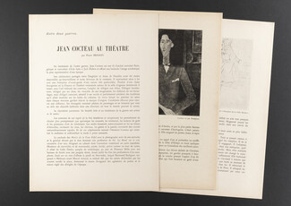 Jean Cocteau au Théâtre, 1943 - Jean Cocteau par Modigliani, Text by Pierre Bisson, 6 pages