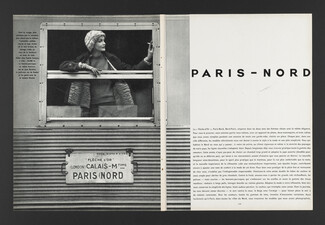 Paris-Nord, 1958 - Photos Helmut Newton, Train La Flêche d'Or, Calais, Compiègne, Cambrai, 8 pages