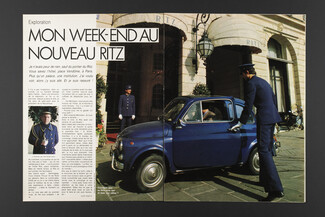 Mon week-end au nouveau Ritz, 1980 - Fiat 500, Hotel Ritz Paris, Text by Gérard Ducreux, 7 pages