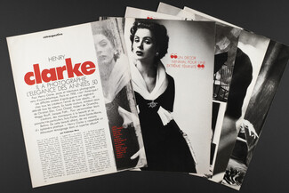 Henry Clarke — Rétrospective, 1986 - Henry Clarke, Suzy Parker en Givenchy, Fashion Photography, Text by Frédérique Mory, 8 pages