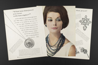 What was that jewel?, 1961 - Drawings Stemp, Photos Hoffer, Christian Dior (Jewels), Harvey Nichols, 4 pages