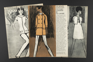 Courrèges en top-secret, 1966 - Dessins de Falk, Strictement Courrèges, 4 pages