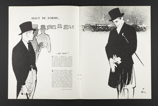 Haut de forme... pas mort !, 1953 - René Gruau, Top hats, Men's Clothing