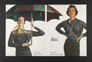 Korrigan Lesur 1951 Sweaters Jacques Fath, Lanvin Castillo, Photo Sam Levin