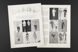 Toute la mode en 40 modèles, 1946 - Dessins L. Philippi, Marcel Dhorme, Calixte, Carven, Véra Boréa, Hermès..., Texte par Lucien François, 4 pages