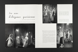 50 ans d'élégance parisienne, 1953 - Aux Grands Magasins du Printemps, De la Belle Epoque au New Look, Photos Pierre Jahan