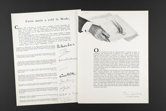 Cette main a créé la Mode, 1957 - Hommage à Christian Dior, Pierre Balmain, Cardin, Castillo, Dessès, Grès, Givenchy, Griffe, Texte par Pierre Gaxotte