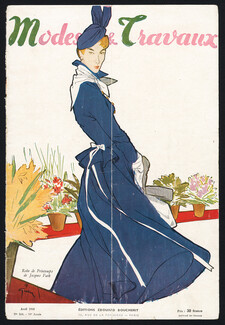 Jacques Fath 1948 René Gruau, Robe de printemps, Modes et Travaux Cover