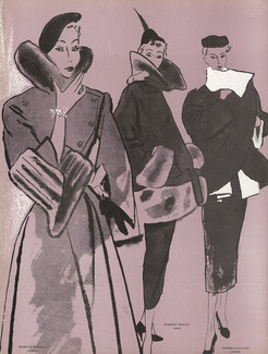 Marcel Rochas, Robert Piguet, Balmain 1949 Pierre Mourgue, Coats