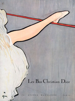 Christian Dior (Lingerie) 1952 Ballet, René Gruau