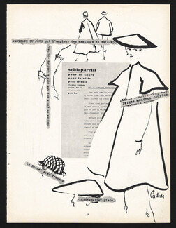 Schiaparelli 1950 "Manteaux de Brigands" Le Bonnet avec Franges, Castner