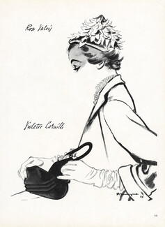 Rose Valois 1950 Pierre Mourgue, Violette Cornille Handbag
