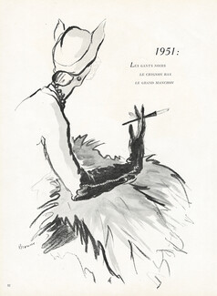 Simone Brousse 1950 Les gants noirs, Fume-cigarette