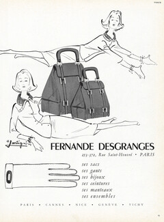 Fernande Desgranges (Handbags) 1957 Jacques Henri Lartigue