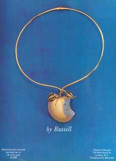 Russell (Jewelry) 1976 Diamond and emerald necklace, Apple