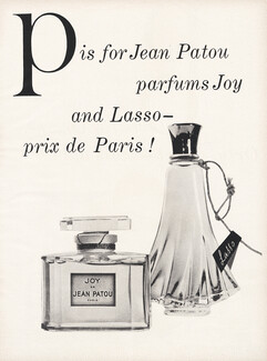 Jean Patou (Perfumes) 1957 Joy et Lasso, France A to Z