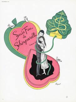 Schiaparelli (Perfumes) 1953 Succes Fou, Raymond Peynet, Lovers