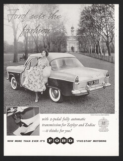 Ford (Cars) 1957 Zodiac, Ford sets the fashion, Digby Morton