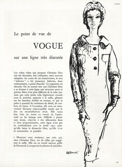 Christian Dior 1957 René Bouché, Une ligne très discutée