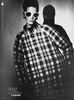 Christian Dior 1966 Manteau quadrillé de Lesur