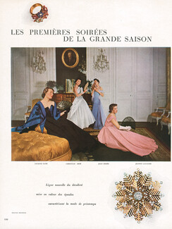 Van Cleef & Arpels 1949 Jacques Fath, Christian Dior, Jean Dessès, Jeanne Lafaurie, Photo Meerson