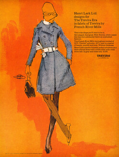 Trevira (Fabric) 1968 Henri Lark, Fashion Illustration