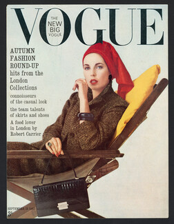 Vogue Cover 1963 Charles Jourdan Handbag, John Cavanagh Suit, Andrew Grima, Photo Claude Virgin